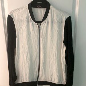 Violet & Claire, Black & White bomber jacket size L